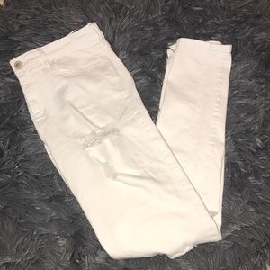 Hollister Ripped White Jeans